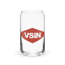 VSiN can-shaped glass