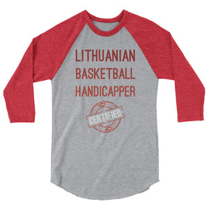 VSiN-Certified Lithuanian Basketball Handicapper 3/4 sleeve raglan shirt